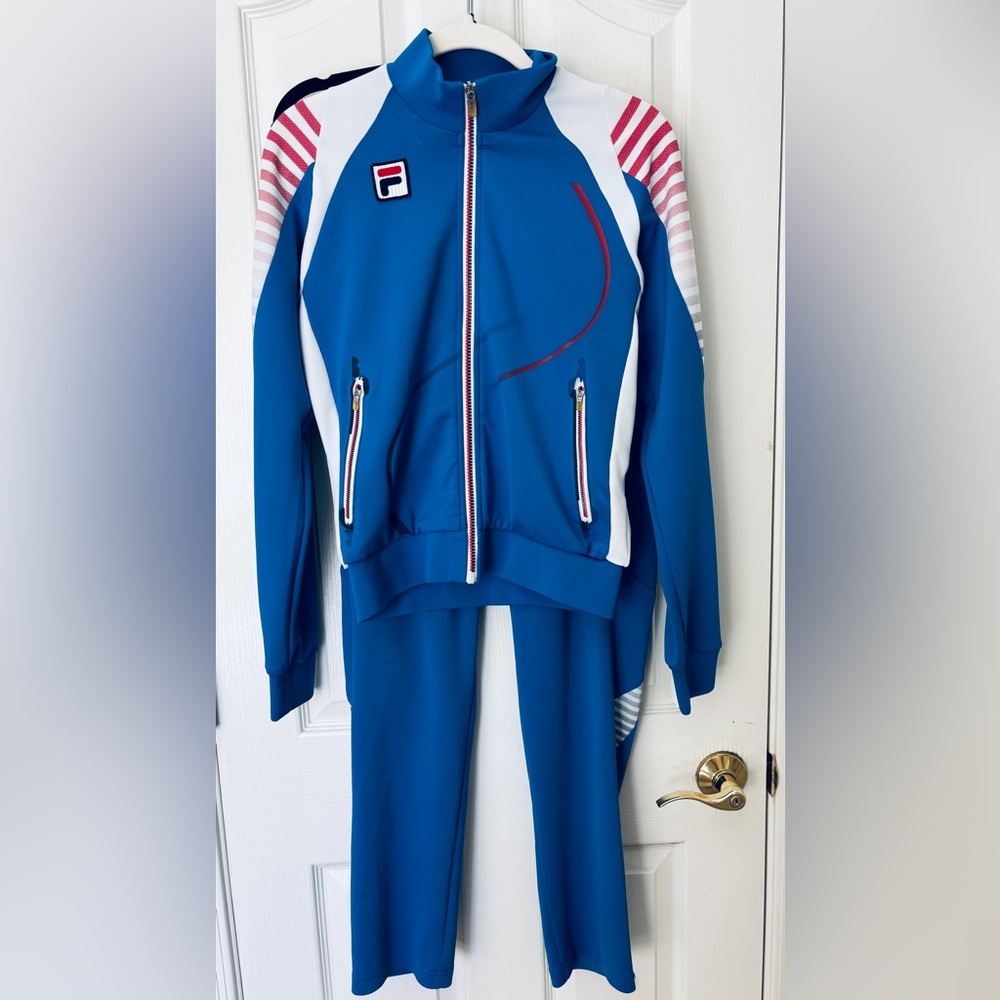 Fila Blue and White Athletic Track Suit Korea Vintage Women’s Small - Picture 11 of 15